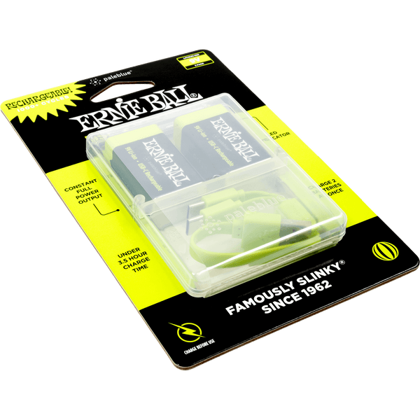 Ernie Ball 9642 USB-C Rechargeable 9v Battery by Paleblue - 2-pack