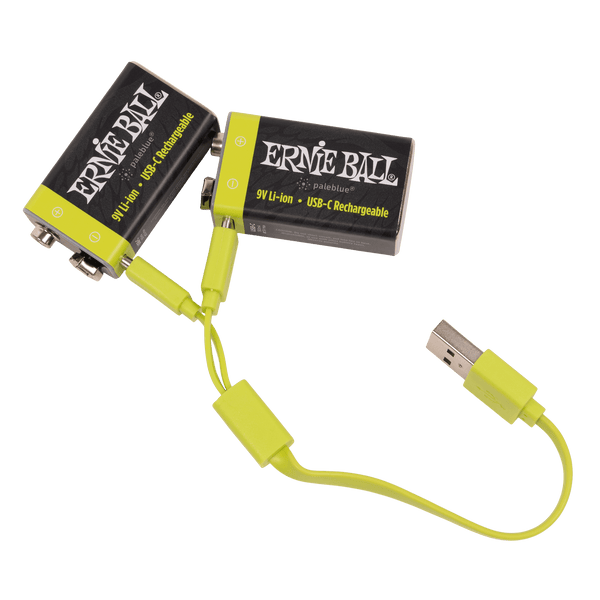 Ernie Ball 9642 USB-C Rechargeable 9v Battery by Paleblue - 2-pack
