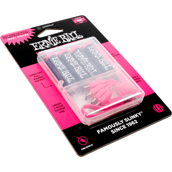 Ernie Ball 9643 USB-C Rechargeable AA Battery by Paleblue - 4-pack