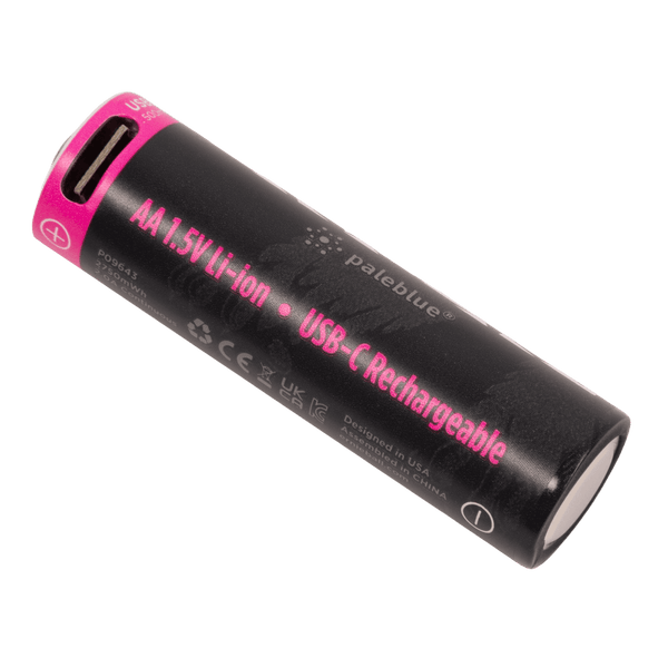Ernie Ball 9643 USB-C Rechargeable AA Battery by Paleblue - 4-pack