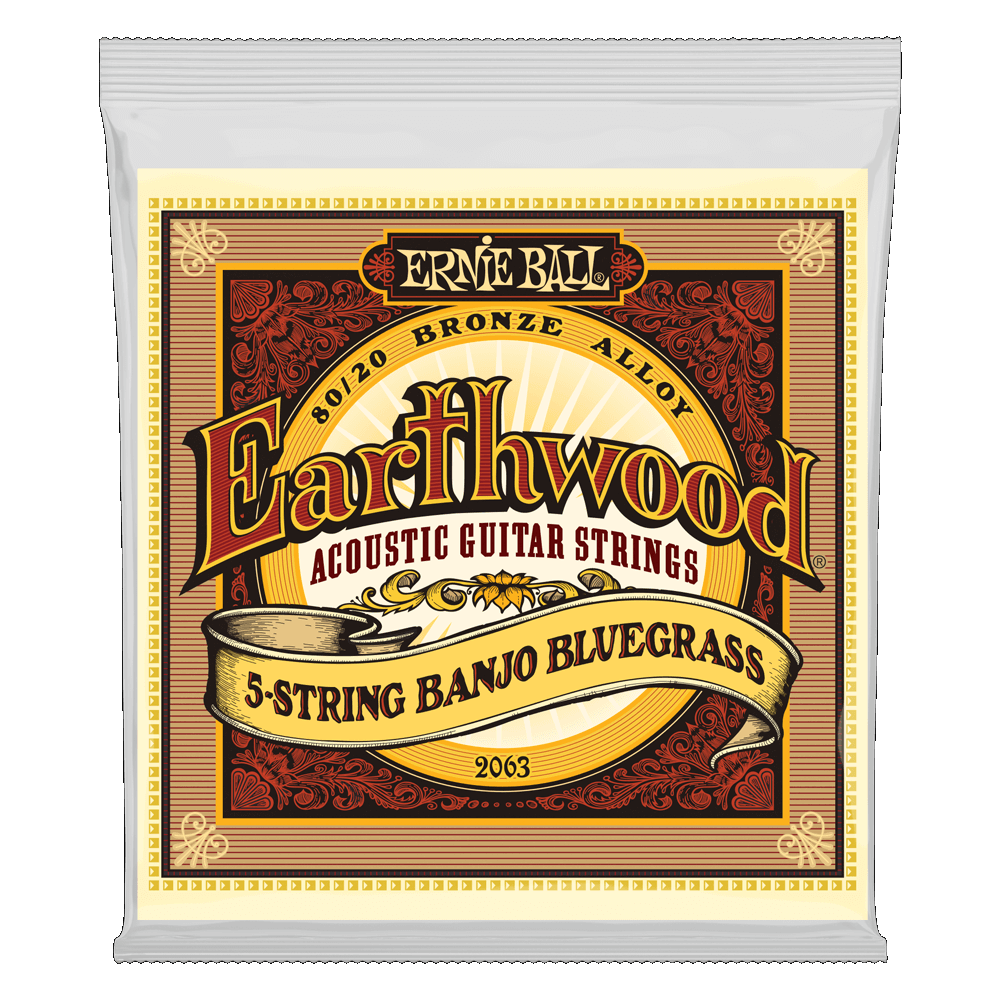Ernie Ball 2063 5-String Banjo Bluegrass 80/20 Bronze Loop End Strings 9-20