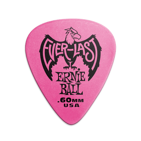 Ernie Ball 9179 Everlast Picks - 0.60mm Pink - 12 Pack