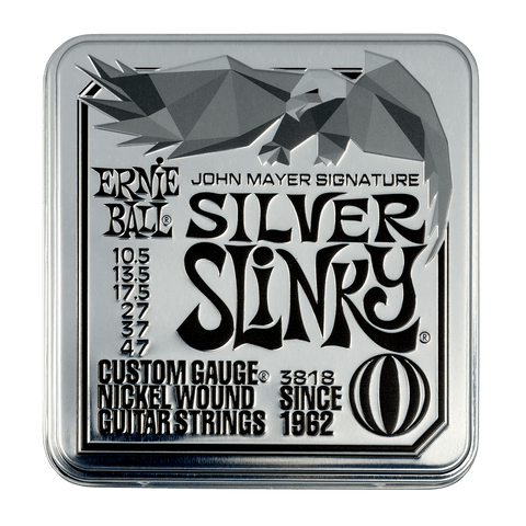 Ernie Ball P03818 JOHN MAYER SILVER SLINKY SIGNATURE ELECTRIC GUITAR STRINGS 3-PACK