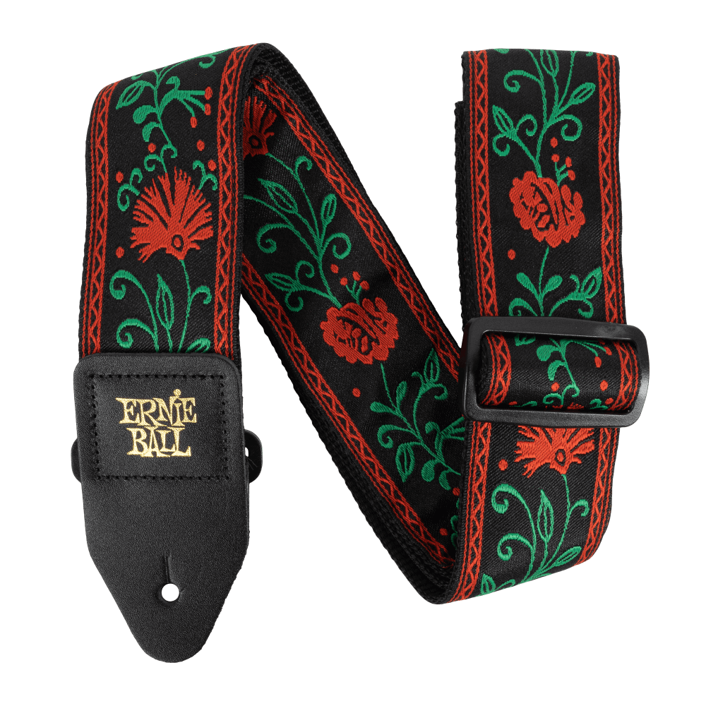 Ernie Ball P05361 CLASSIC JACQUARD GUITAR STRAP/BASS STRAP - WESTERN ROSE