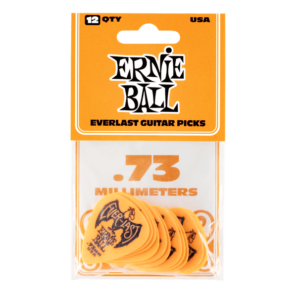 Ernie Ball P09190 Everlast Picks - 0.73mm Orange - 12 Pack