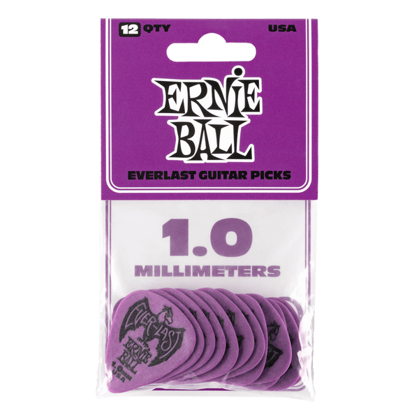 Ernie Ball P09193 Everlast Picks - 1.0mm Purple - 12 Pack