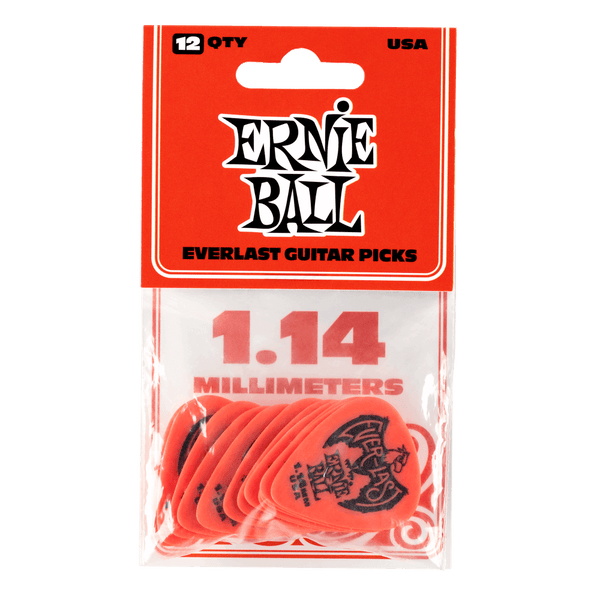 Ernie Ball P09194 Everlast Picks - 1.14mm Red - 12 Pack