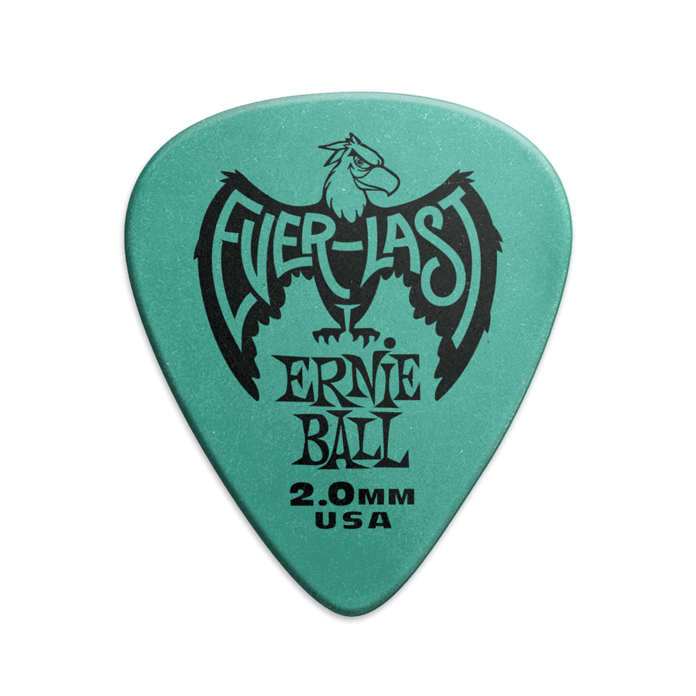 Ernie Ball P09196 Everlast Picks - 2.0mm Teal - 12 Pack