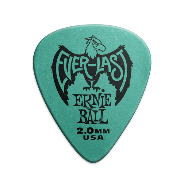Ernie Ball P09196 Everlast Picks - 2.0mm Teal - 12 Pack
