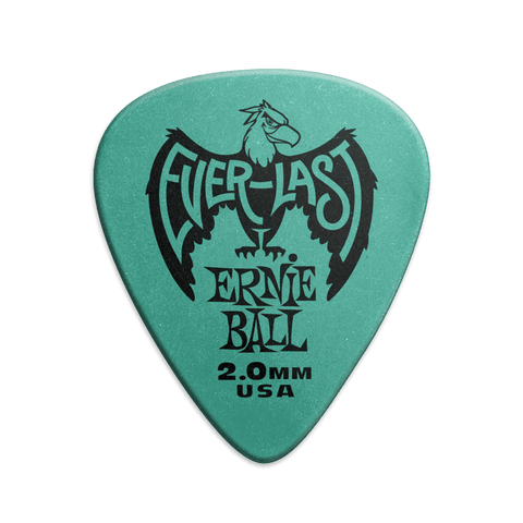 Ernie Ball P09196 Everlast Picks - 2.0mm Teal - 12 Pack