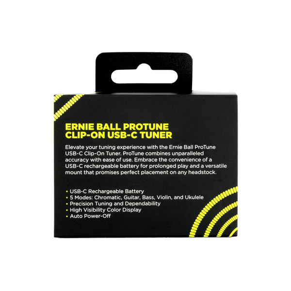 Ernie Ball P09627 ProTune USB-C Rechargeable Clip-on Tuner