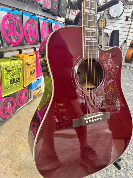 Epiphone Hummingbird Studio EC Limited Edition - Wine Red