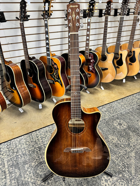 Alvarez AGW77CESHB Deluxe Grand Auditorium Acoustic Electric Guitar - Shadowburst