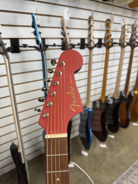 Fender Malibu Player Acoustic Electric Guitar - Fiesta Red