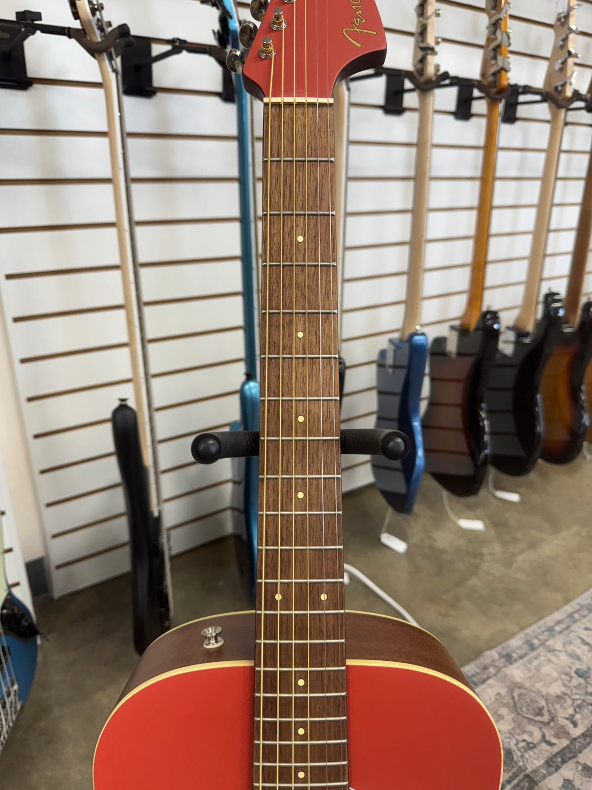Fender Malibu Player Acoustic Electric Guitar - Fiesta Red