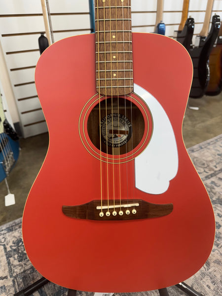 Fender Malibu Player Acoustic Electric Guitar - Fiesta Red