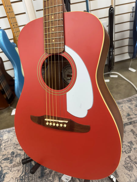 Fender Malibu Player Acoustic Electric Guitar - Fiesta Red