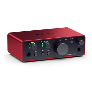 Focusrite Scarlett Solo 4th Gen USB Audio Interface - Red