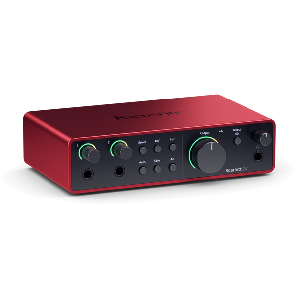 Focusrite Scarlett 2i2 4th Gen USB Audio Interface - Red