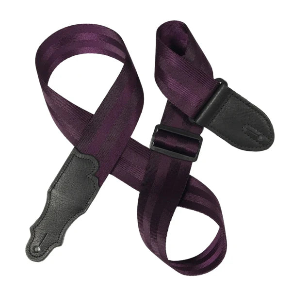 Franklin Strap 0-PL-BK 2" Aviator Seat Belt Guitar Strap - Purple