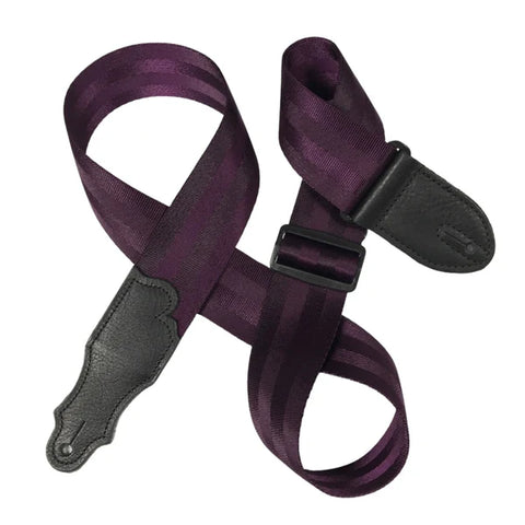 Franklin Strap 0-PL-BK 2" Aviator Seat Belt Guitar Strap - Purple