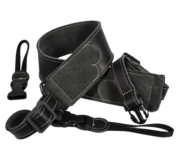 Franklin Strap BJ-BK 2.5" Quick Release Glove Leather Banjo Strap - Black