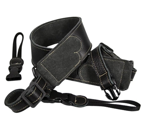 Franklin Strap BJ-BK 2.5" Quick Release Glove Leather Banjo Strap - Black