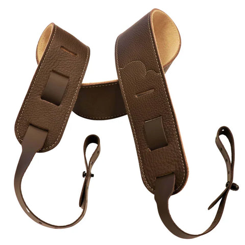 Franklin Strap BJ2-CH 2.5" Cradle Style Banjo Strap - Glove Leather - Chocolate