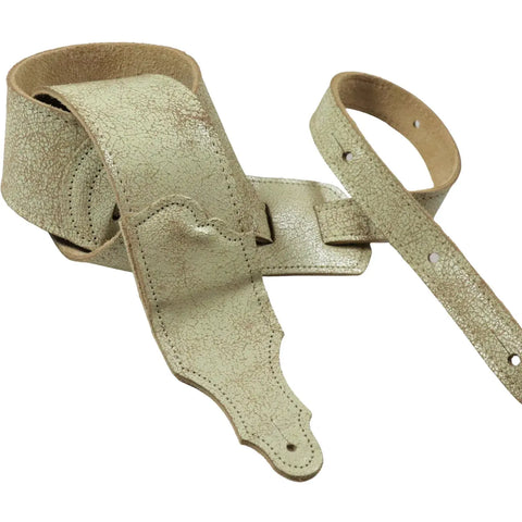 Franklin FSD-CR-N 2.5" Roadhouse Distressed Leather Guitar Strap - Cream