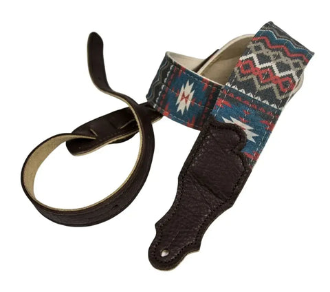 Franklin Strap CD1-BLR-CH 2" Old Aztec Canvas - Blue and Red