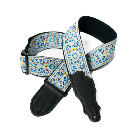 Franklin Strap F1-LB 2" Retro Folk Weave Guitar Strap - Light Blue