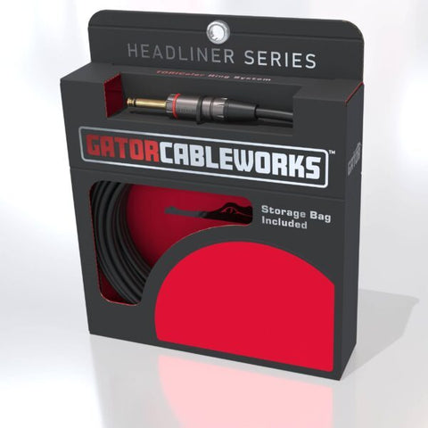 Gator GCWH-INS-10 Cableworks Headliner Series Straight to Straight Instrument Cable - 10'