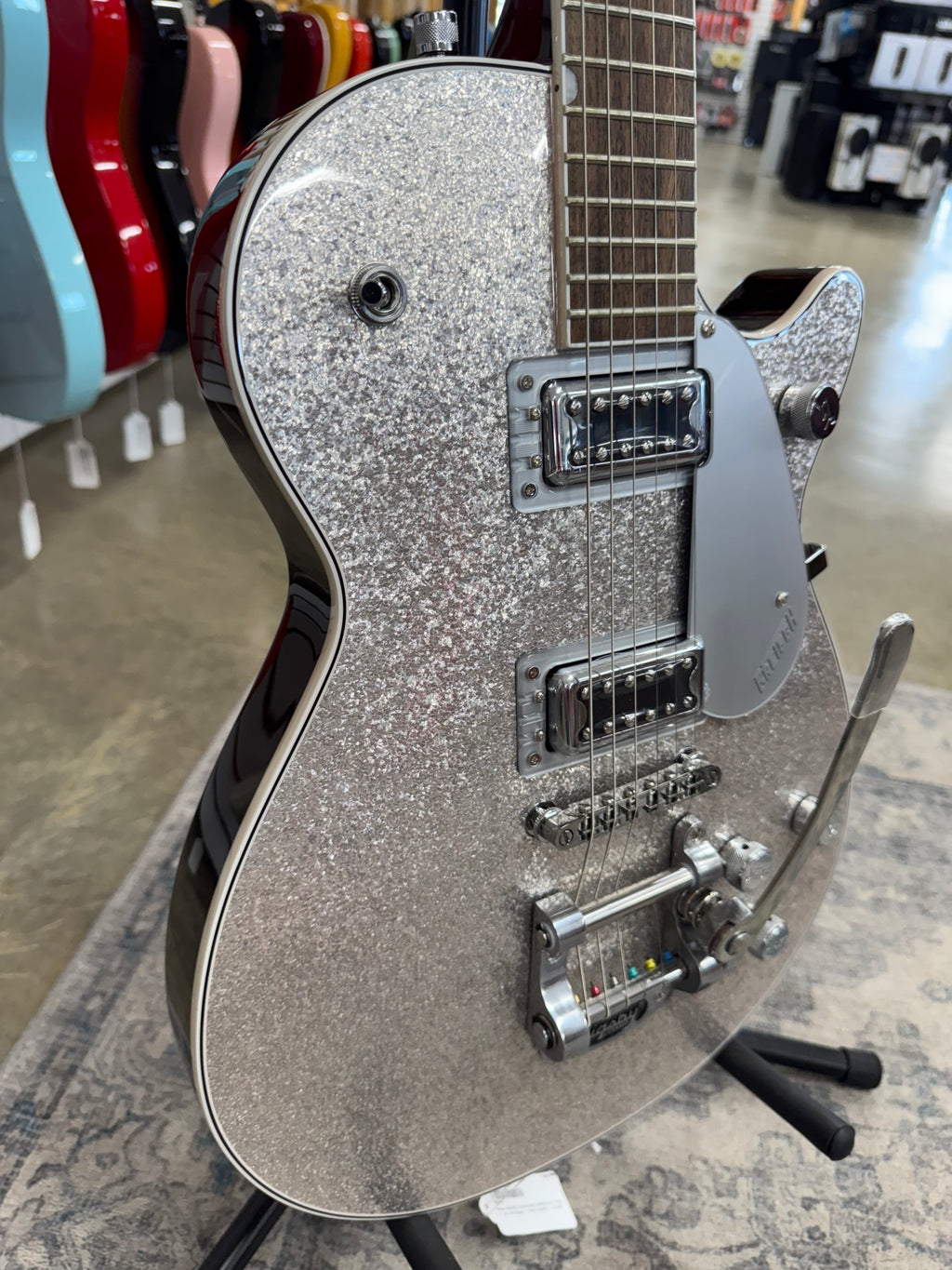 Gretsch G5230T Electromatic Sparkle Jet FT Single-Cut with Bigsby - Silver Sparkle - B Stock