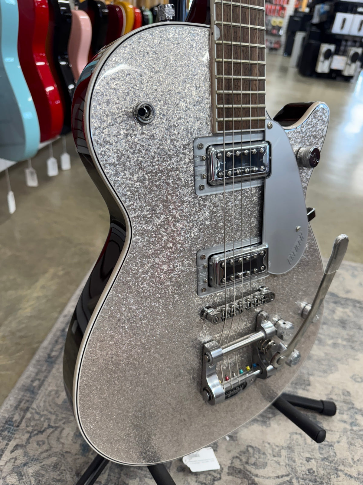 Gretsch G5230T Electromatic Sparkle Jet FT Single-Cut with Bigsby - Silver Sparkle - B Stock