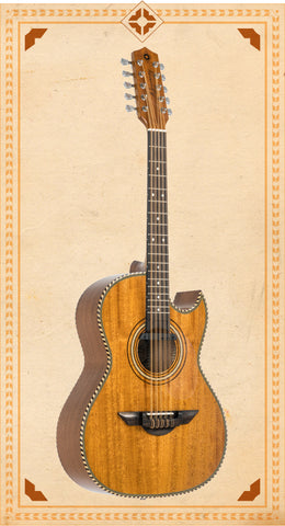 H. Jimenez LBQ1ENM Palomazo Bajo Quinto - Natural Mahogany