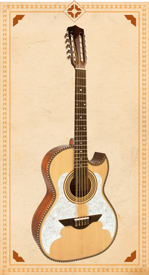 H. Jimenez LBQ3E Standard Series Bajo Quinto - Natural