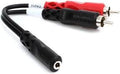 Hosa YMR-197 3.5mm TRS Female to Dual RCA - 6"