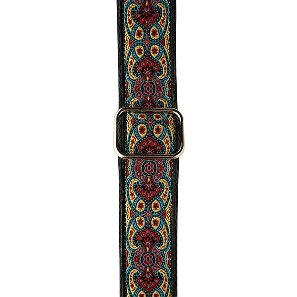 PRS 2” Black & Red Jacquard Deluxe Retro Guitar Strap 107697:032