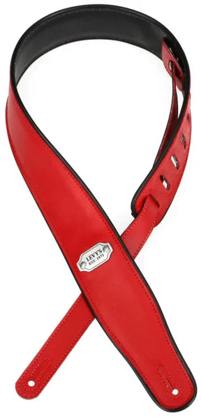 Levy’s M26VP-RED_BLK 2.75” Red And Black Double Sided Guitar Strap