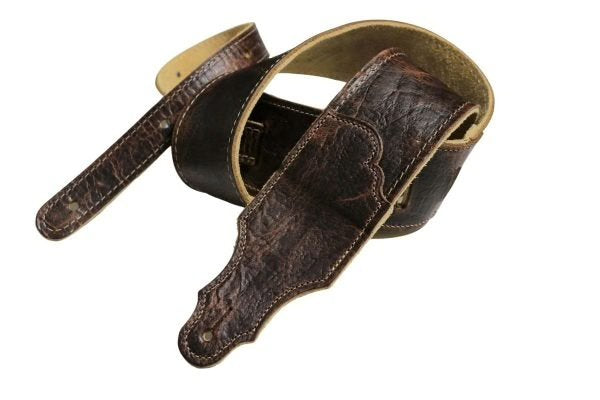 Franklin Strap FS-AB-CH Chocolate American Bison 2.5" Guitar Strap