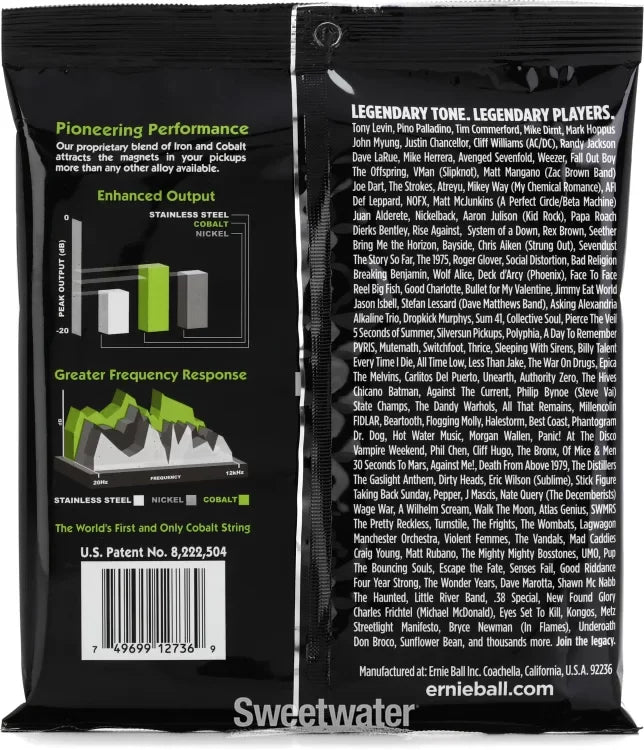 Ernie Ball 2736 Regular Slinky 5-String Cobalt Electric Bass Strings 45-130