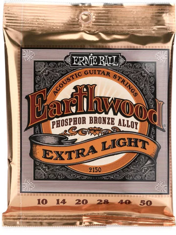 Ernie Ball 2150 Earthwood Extra Light Phosphor Bronze 10-50 Acoustic Guitar Strings