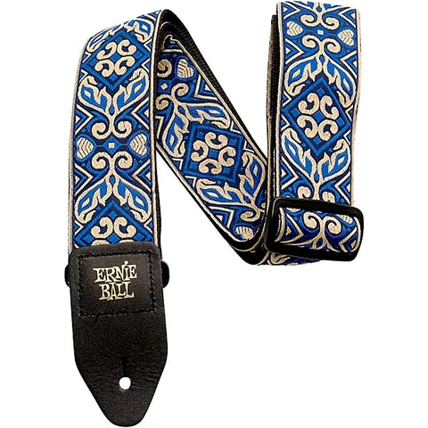 Ernie Ball 4165 Tribal Blue Jacquard Classic Guitar Strap Bass Strap