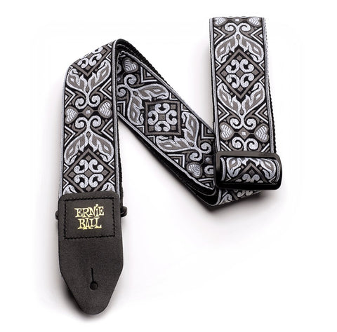 Ernie Ball 4166 Tribal Silver Jacquard Classic Guitar Strap Bass Strap