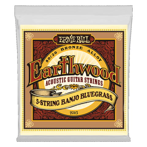Ernie Ball 2063 5-String Banjo Bluegrass 80/20 Bronze Loop End Strings 9-20