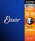 Elixir 12077 Nanoweb Nickel Plated Steel Electric Guitar Strings - Light Top/Heavy Bottom (10-52)