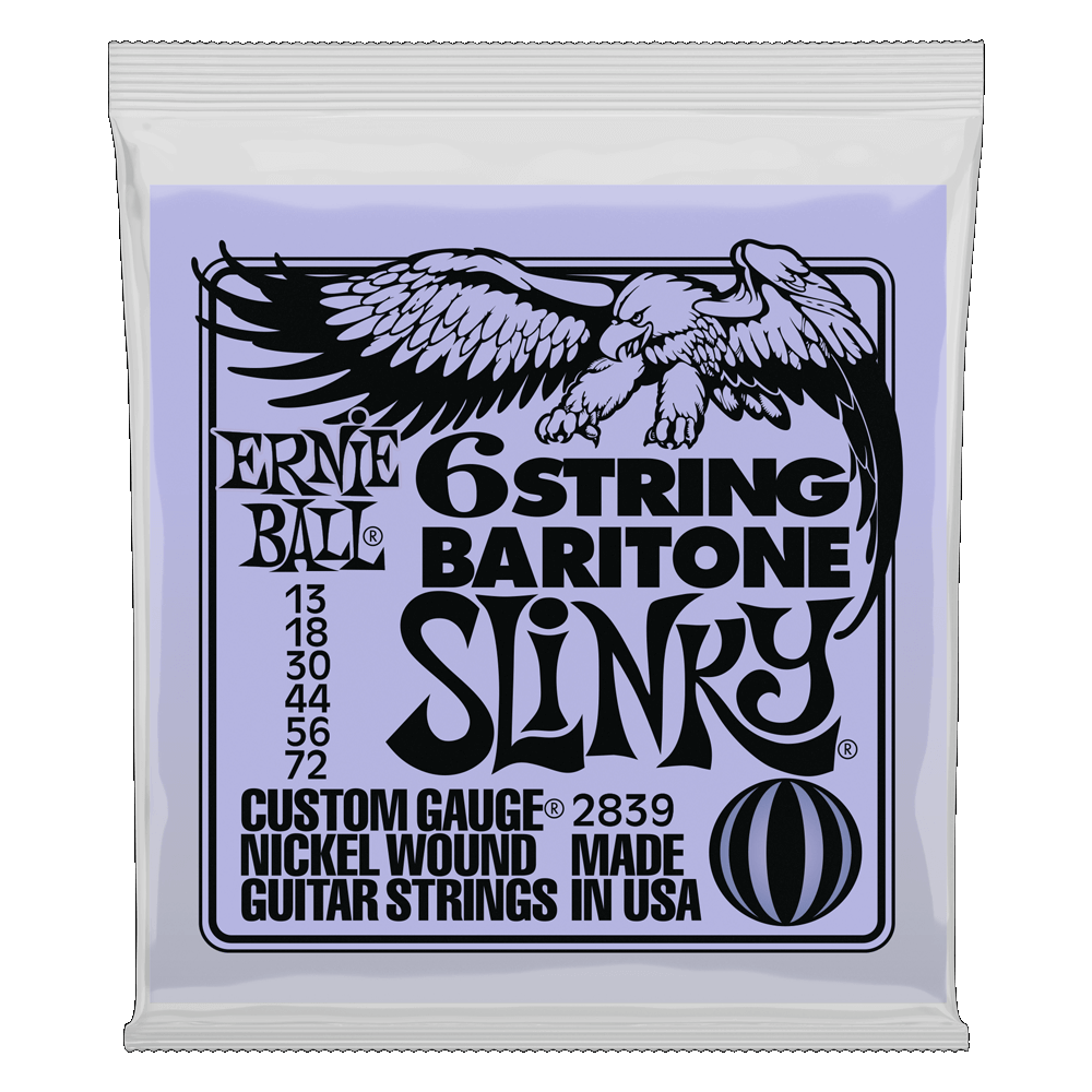 Ernie Ball 2839 6-String Baritone Slinky Electric Guitar Strings