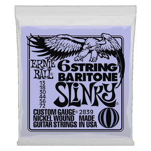 Ernie Ball 2839 6-String Baritone Slinky Electric Guitar Strings
