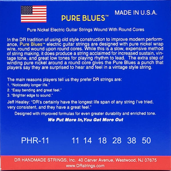 DR PHR-11 Pure Blues Heavy Electric Guitar Strings (11-50)