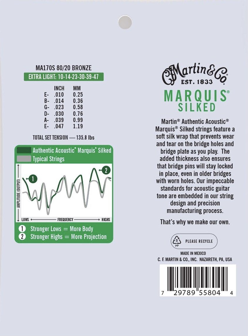 Martin MA170S 80/20 Bronze Marquis Silked Extra Light 10-47
